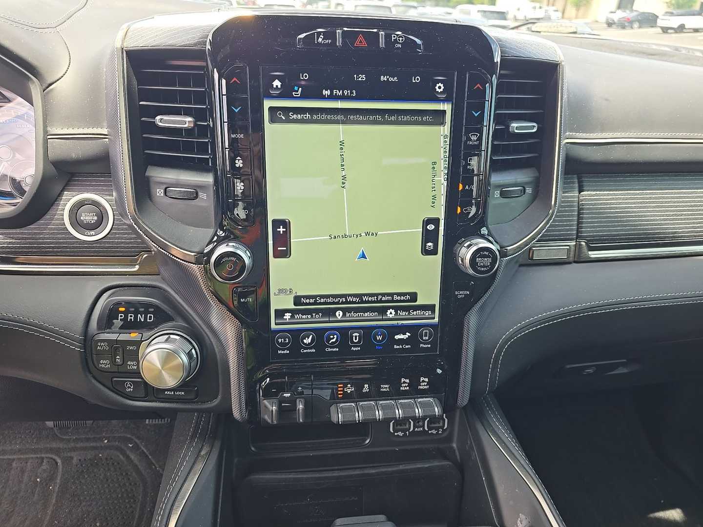 Vehicle interior view