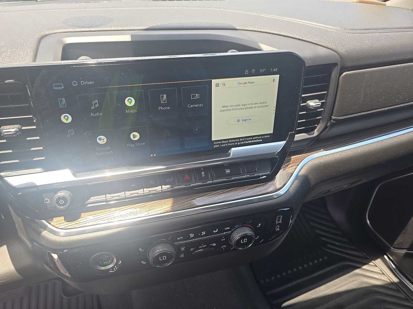 Vehicle interior view